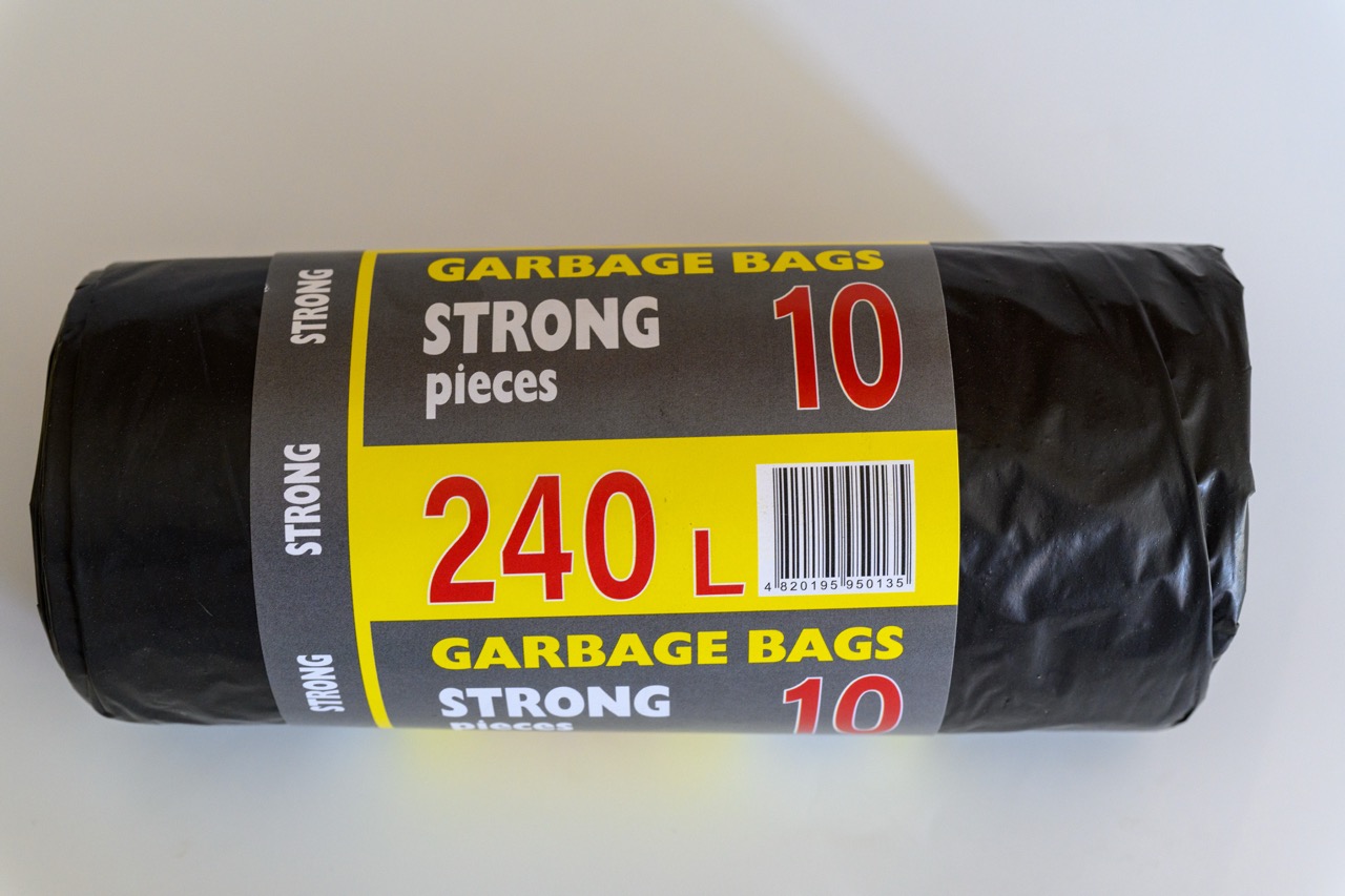 Пакети для сміття POLYBAG 240 л, міцні, 10 шт.